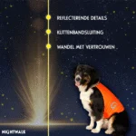 Gilet de sécurité pour chien avec détails réfléchissants et fermeture auto agrippante, orange, L – Nightwalk Safety Vest – Image 3