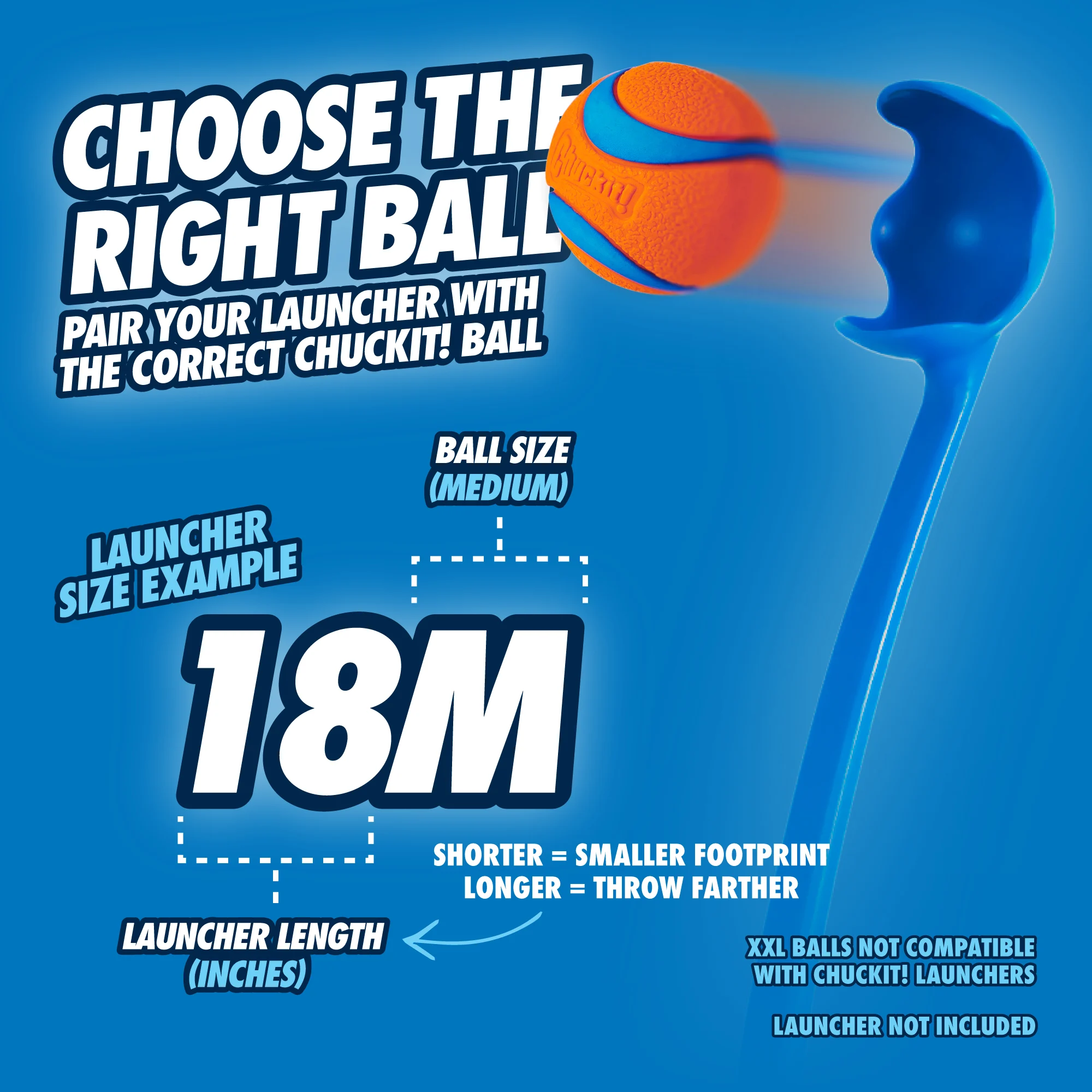 Lanceur de balle avec balle, 45 cm – Chuckit! Junior Ball Launcher – Image 4