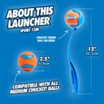 Lanceur de balle pour chien M avec balle de tennis, 30 cm – Chuckit! Sport Launcher – Image 4