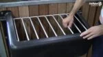 Râtelier à foin slow feeder pour chevaux avec grille en acier, 140 l – Image 4