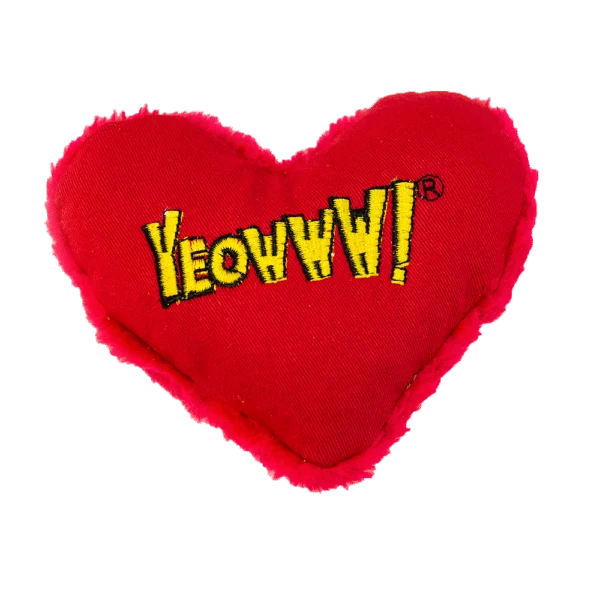 Cœur ludique pour chat à l’herbe à chat, 10 cm – Yeowww! Hearrrt Attack