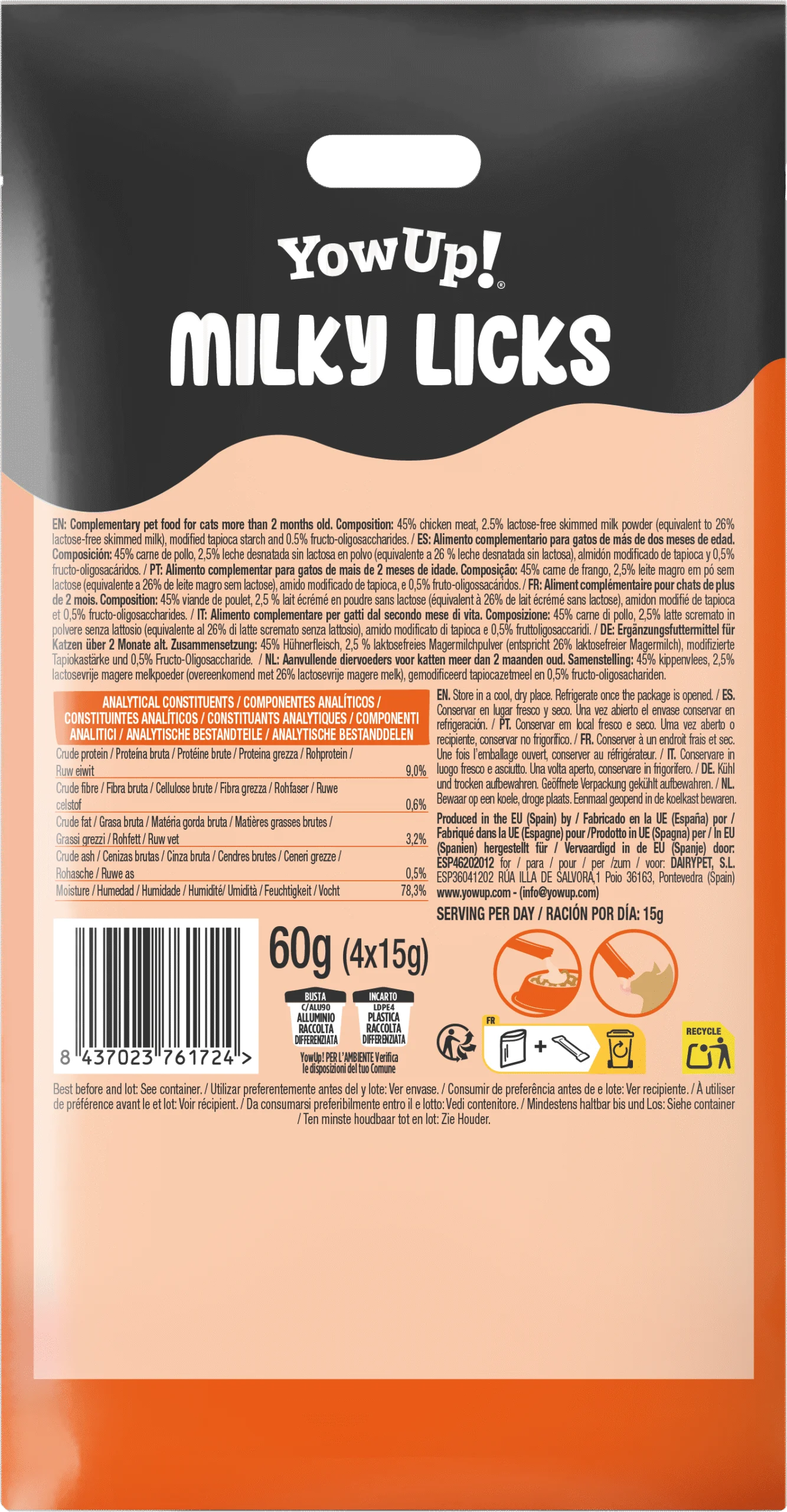 Friandise à lécher pour chats au poulet et au lait – YowUp! Milky Licks – Image 3