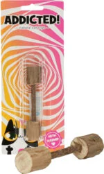 Haltère en bois pour chat avec MADNIP – Addicted! Wood Dumbell