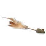 Canne à pêche pour chat avec souris, plumes et MADNIP – Addicted! Stick with Mouse & Feathers – Image 2