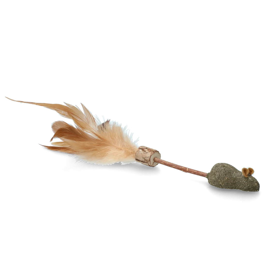 Canne à pêche pour chat avec souris, plumes et MADNIP – Addicted! Stick with Mouse & Feathers – Image 2