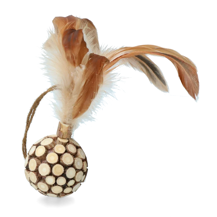 Balle pour chat avec plumes et MADNIP – Addicted! Ball with Feathers – Image 2