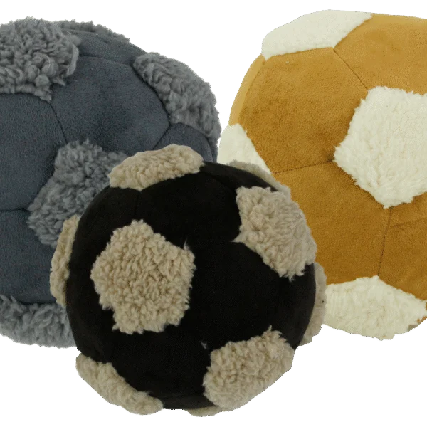 Balle pour chien douce en polaire avec pouic, Ø 15 cm – AFP Lambswool - Cuddle Football L