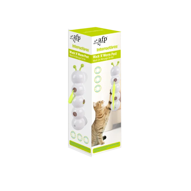 AFPH03241.png Jouet interactif pour chat avec queue mobile et détecteur de mouvement – AFP Interactives Wack'A'Worm Post – Image 1