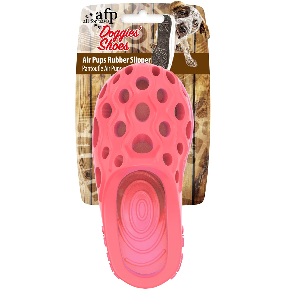 Jouet à mâcher en caoutchouc avec couineur à ultrasons, S 11 x 5 cm – AFP Doggies' Shoes - Air Pups Slipper – Image 1