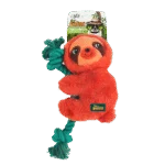 Peluche pour chien avec corde à mâcher et couineur, 31 x 17,5 x 6 cm – AFP Safari - Rope Cuddle paresseux