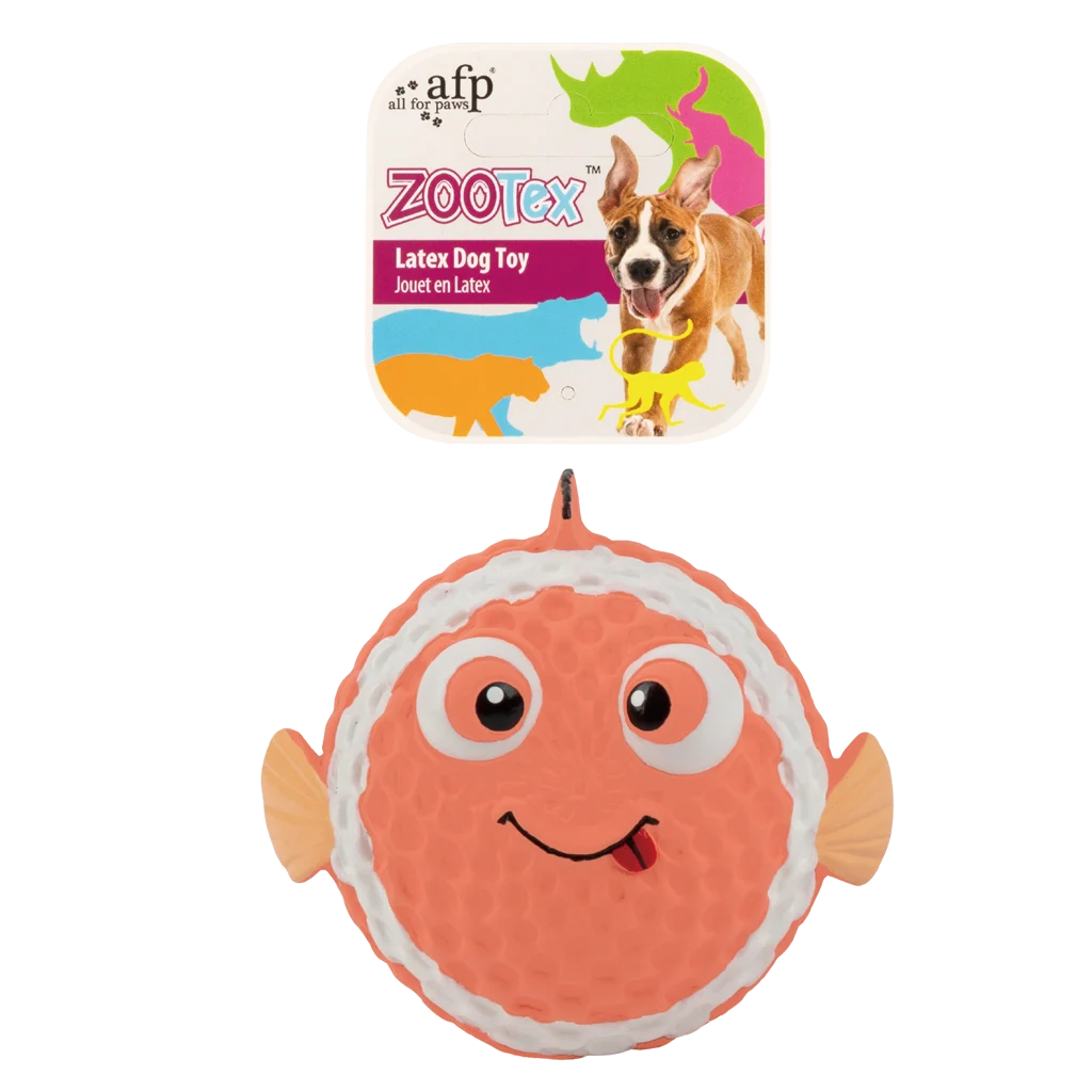 AFPH03751.png Jouet pour chien en latex poisson clown avec couineur – AFP Bouncy Clown Fish – Image 1