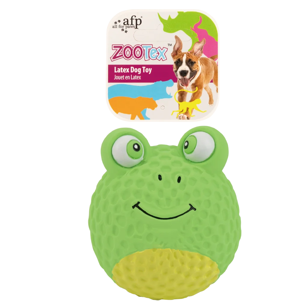 Jouet pour chien en latex en forme de grenouille avec couineur – AFP Bouncy Frog – Image 1