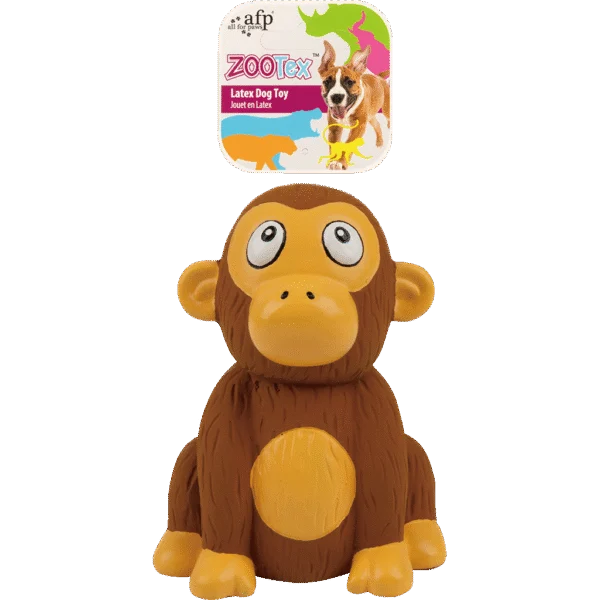 Jouet pour chien en latex avec couineur – AFP ZooTex Chistopher Chimp