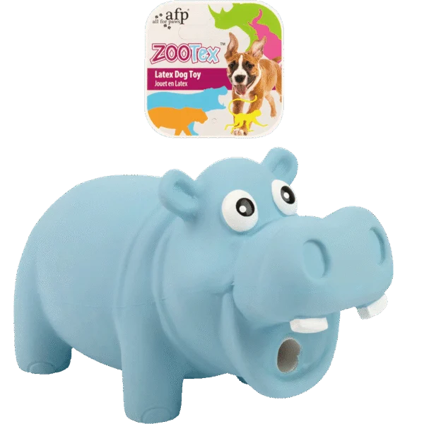 Jouet pour chien en latex avec couineur, taille L – AFP ZooTex Hector the Hippo