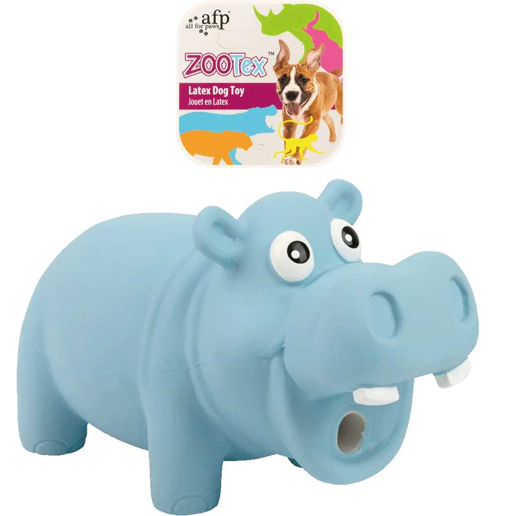 Jouet pour chien en latex avec couineur, taille L – AFP ZooTex Hector the Hippo – Image 1