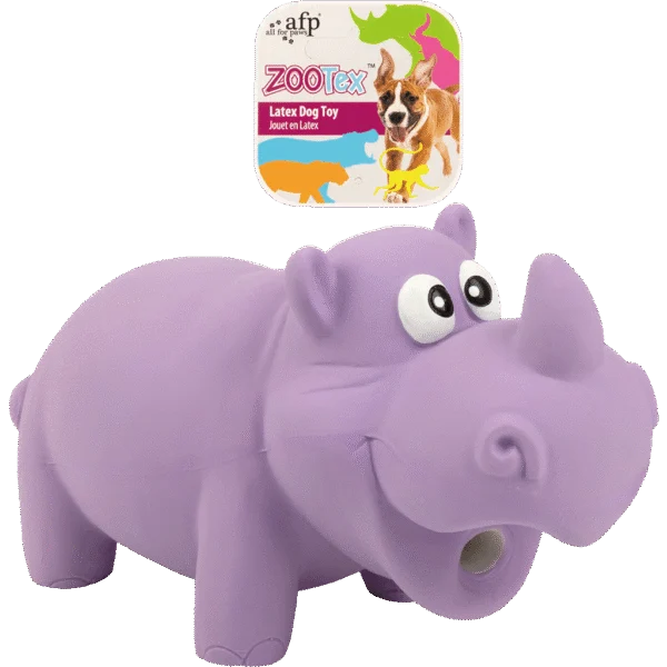 Jouet pour chien en latex avec couineur, taille L – AFP ZooTex Reginald the Rhino