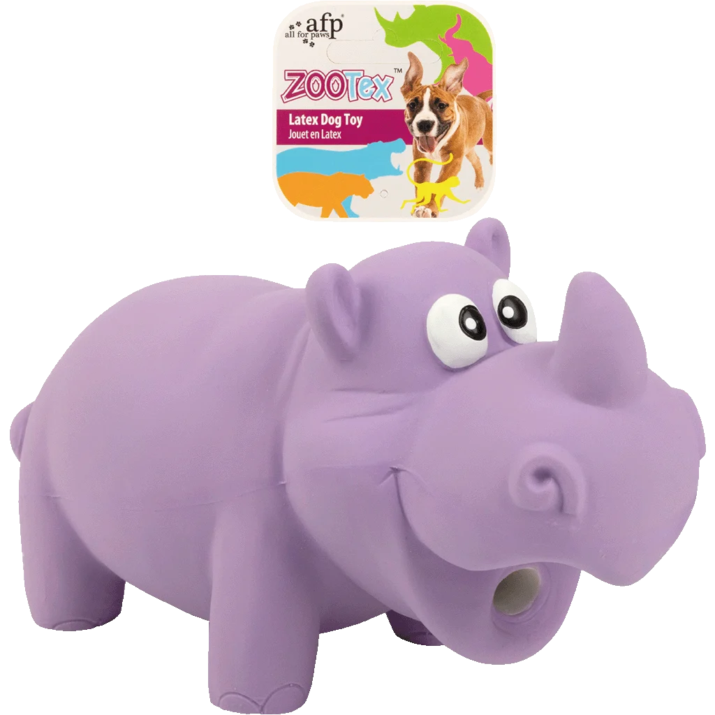 Jouet pour chien en latex avec couineur, taille L – AFP ZooTex Reginald the Rhino – Image 1