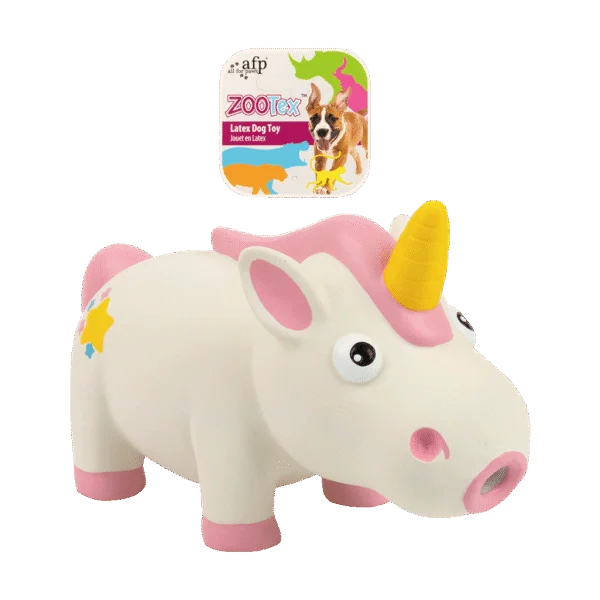 Jouet pour chien en latex avec couineur, taille S – AFP ZooTex Peneloppe the Unicorn