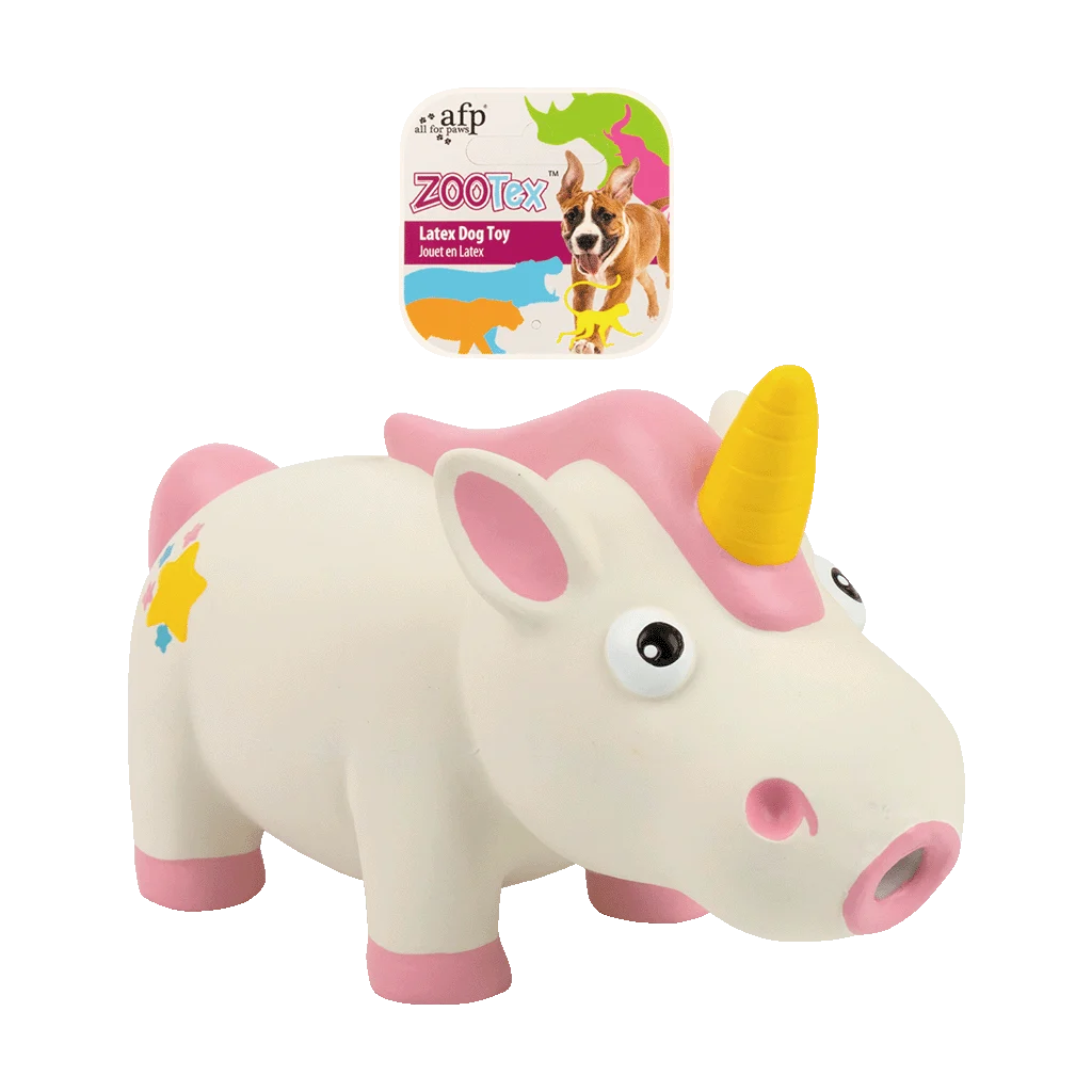 Jouet pour chien en latex avec couineur, taille S – AFP ZooTex Peneloppe the Unicorn – Image 1