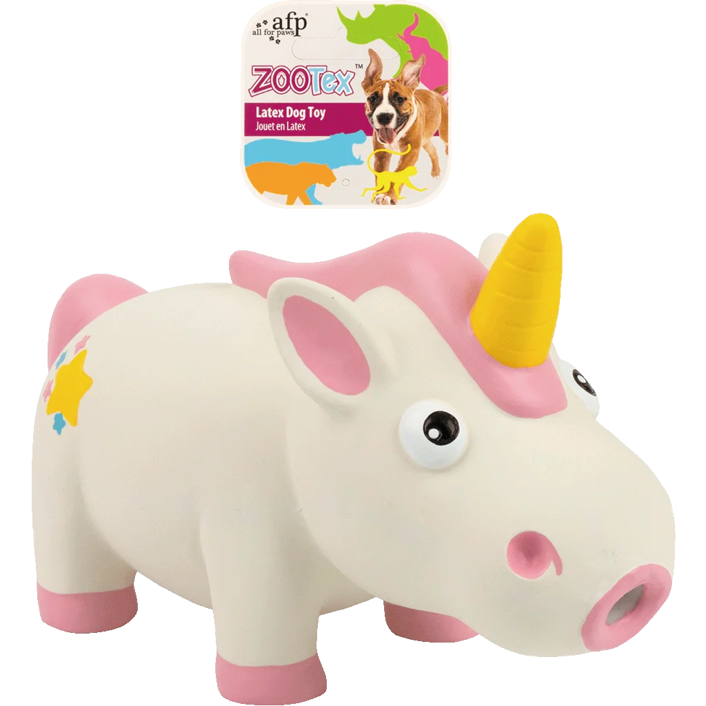 AFPH03785.png Jouet pour chien en latex avec couineur, taille L – AFP ZooTex Penelope the Unicorn – Image 1
