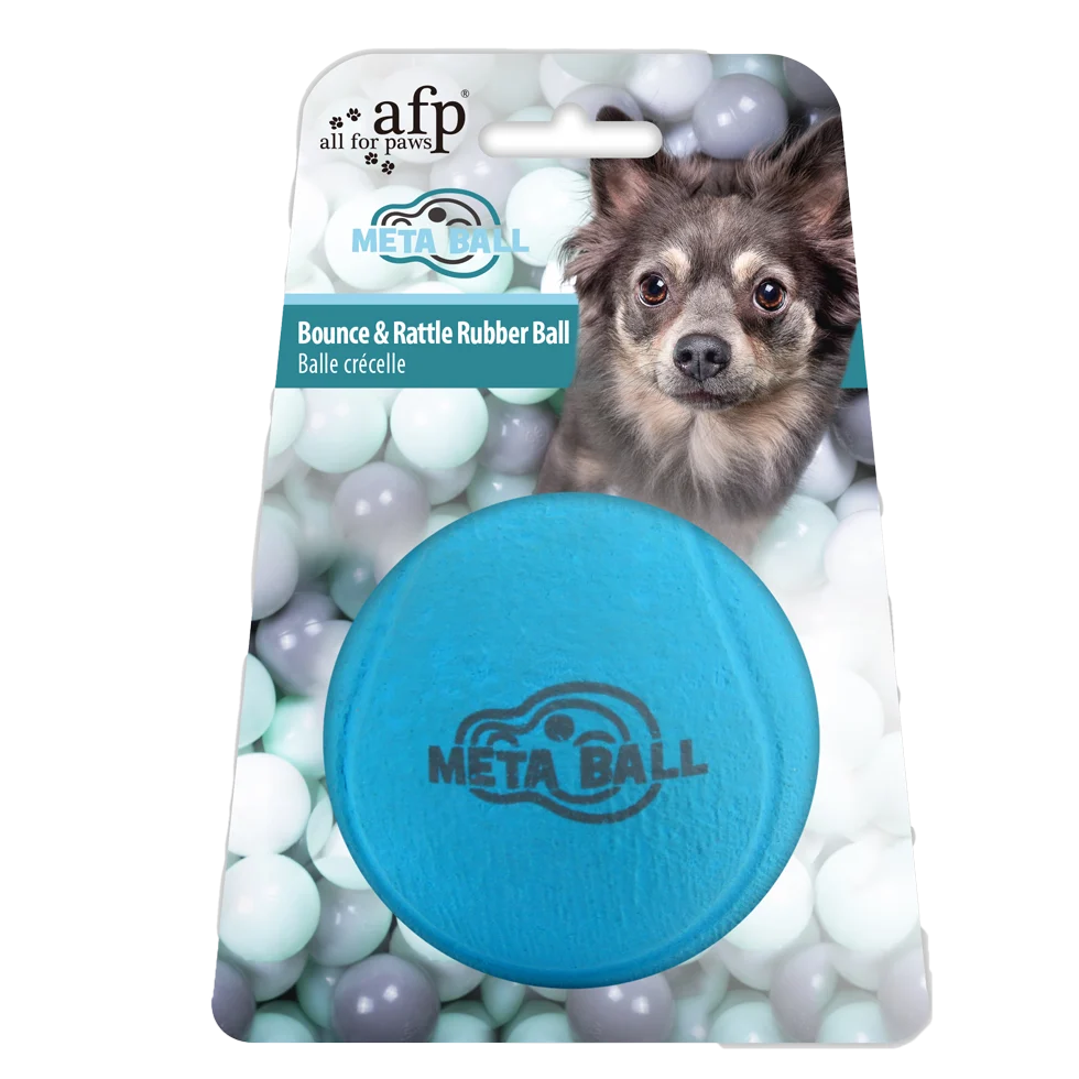 Balle pour chien en caoutchouc avec cliquetis, ø 6,3 cm – AFP Meta Ball Bounce & Rattle Ball – Image 1