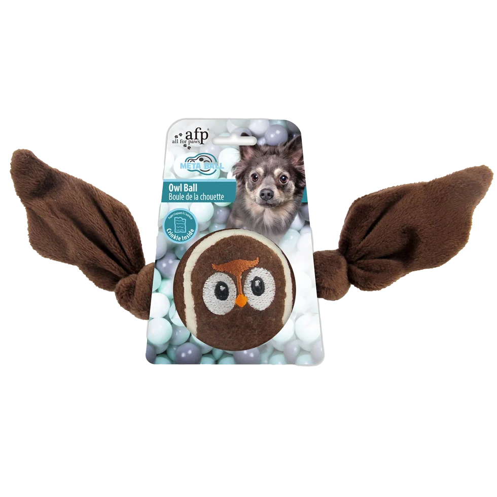 AFPH03911.png Balle pour chien en forme de chouette avec ailes douces, 20 x 14 x 1,5 cm – AFP Meta Ball Ball Uil – Image 1