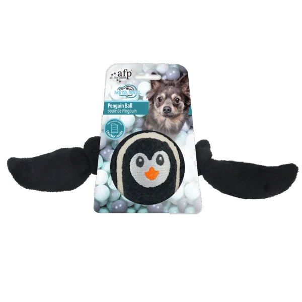 Balle pour chien pingouin avec ailes souples, 20 x 14 x 1,5 cm – AFP Meta Ball Ball Pinguin