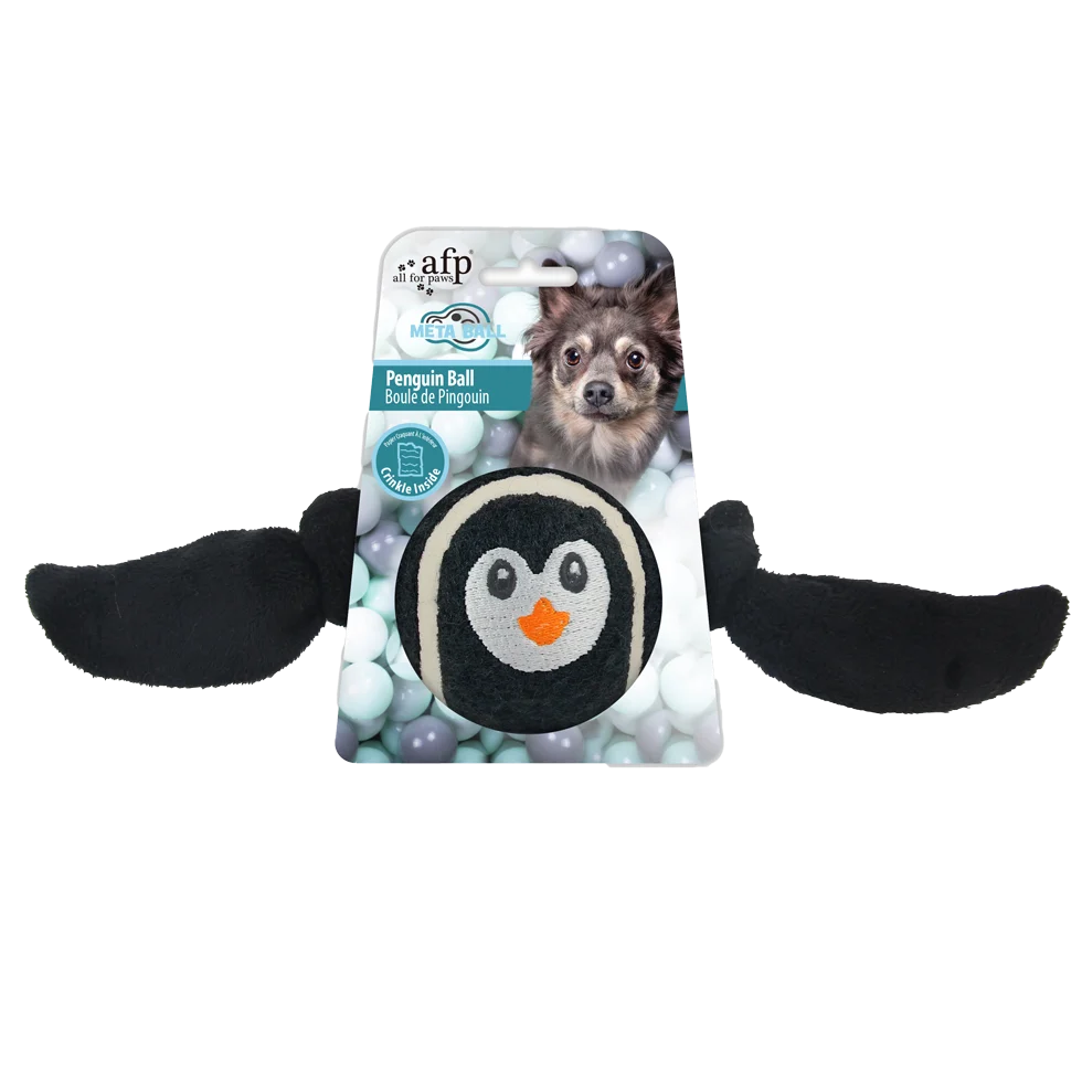 Balle pour chien pingouin avec ailes souples, 20 x 14 x 1,5 cm – AFP Meta Ball Ball Pinguin – Image 1