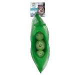 Set de balles pour chien dans une cosse de petits pois, 3 balles couineuses, ø 6,3 cm – AFP Meta Ball Ball Set w/ Pee Pod
