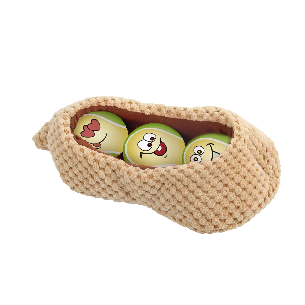 Ensemble de balles pour chien dans une cosse de cacahuète, 3 balles avec couineur, ø 6,3 cm – AFP Meta Ball Ball Set w/ Peanut pod – Image 2