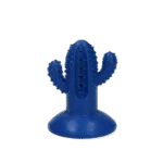 Jouet à mâcher en caoutchouc avec ventouse, cactus, S bleu, 6,4 x 8,4 x 6,5 cm – AFP Dental Chews - Dental Cactus – Image 2