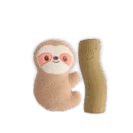 Ensemble de jouets pour chiot avec peluche et couineurs, 2 pièces – AFP Little Buddy 2-Pack Toy Cuddle Sloth – Image 2
