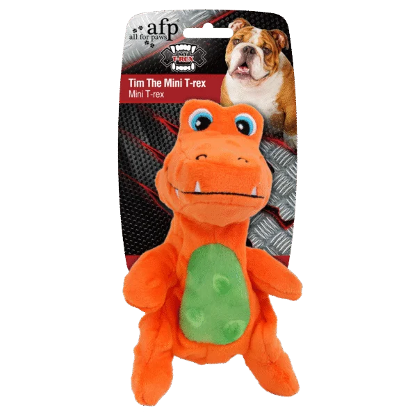 Peluche pour chien avec couineur et papier bruissant, env. 18 cm – AFP My T-Rex Tim the Mini T-Rex S
