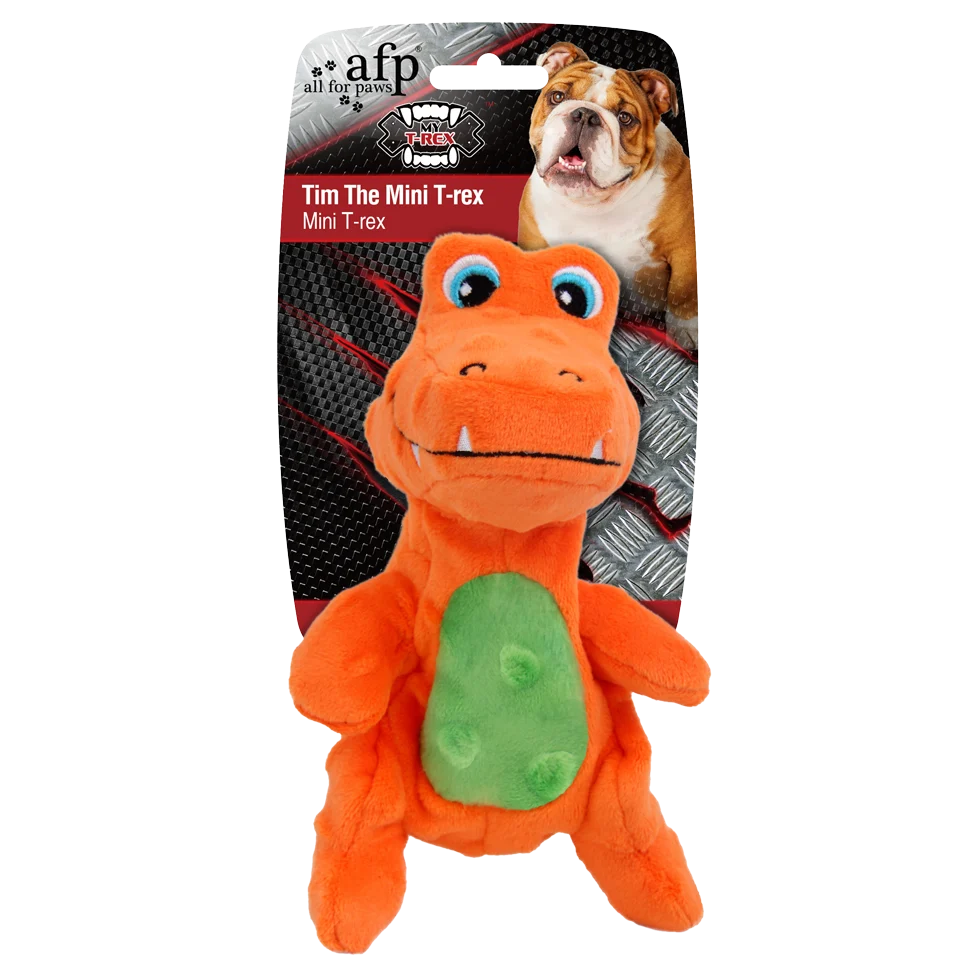 Peluche pour chien avec couineur et papier bruissant, env. 18 cm – AFP My T-Rex Tim the Mini T-Rex S – Image 1