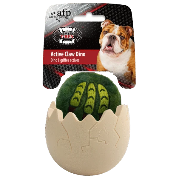 Jouet pour chien avec compartiment à friandises, 8 x 8 x 10,3 cm – AFP My T-Rex Dino Claw