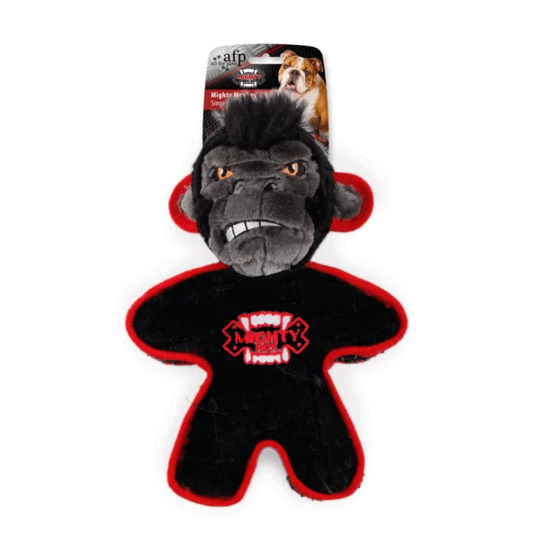 Peluche pour chien avec couineur et bord effet caoutchouc, env. 24 cm – AFP My T-Rex Mighty Monkey