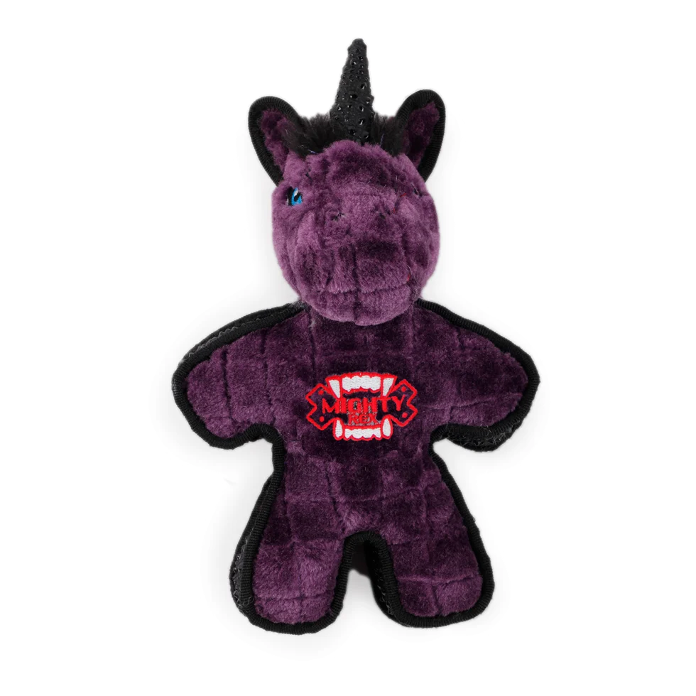 Peluche pour chien avec couineur et bordure aspect caoutchouc, env. 24 cm – AFP My T-Rex Mighty Licorne – Image 2