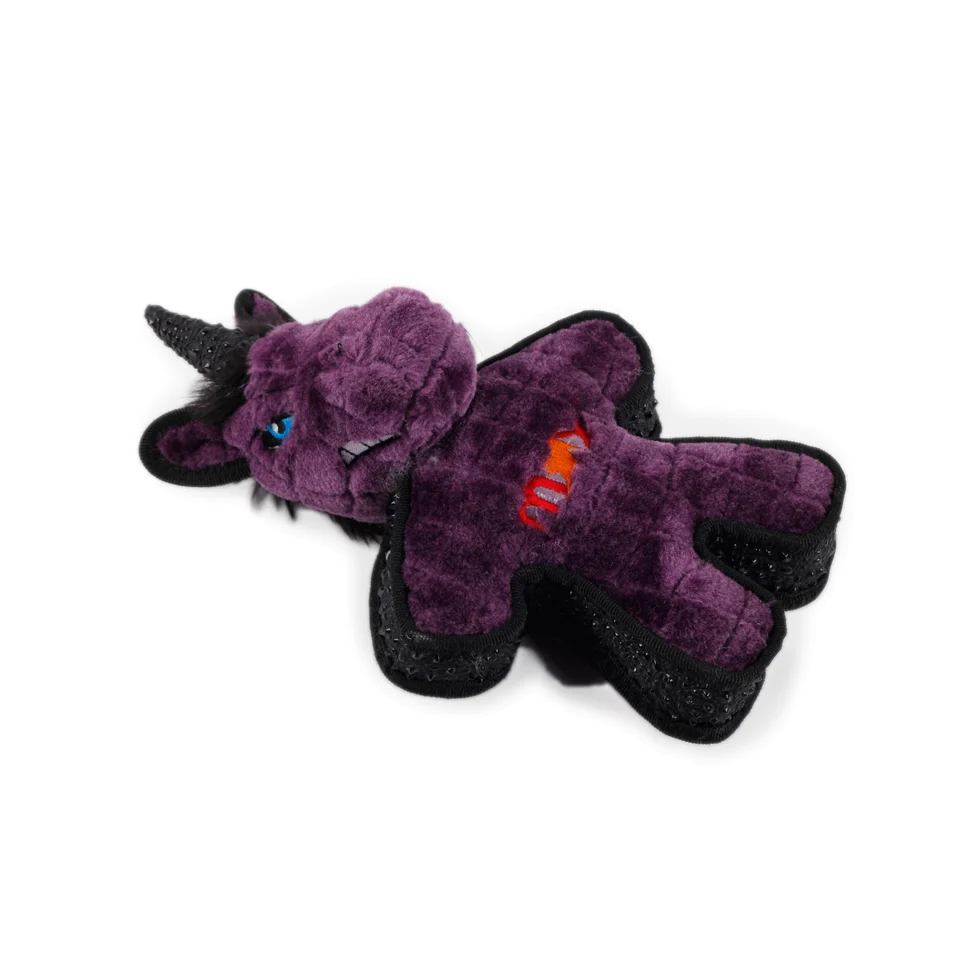 Peluche pour chien avec couineur et bordure aspect caoutchouc, env. 24 cm – AFP My T-Rex Mighty Licorne – Image 3