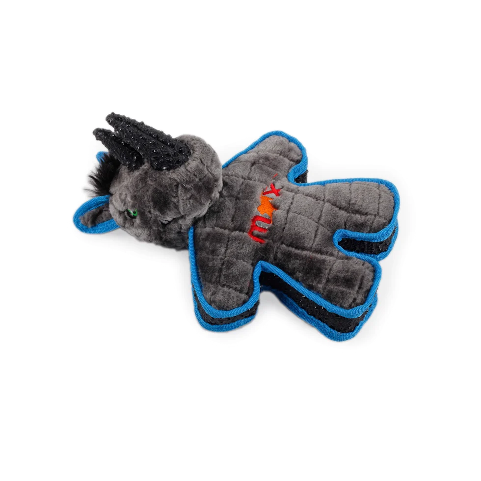 AFPH043542.png Peluche pour chien avec couineur et bordure à l’aspect caoutchouteux, environ 24 cm – AFP My T-Rex Mighty Neushoorn – Image 1