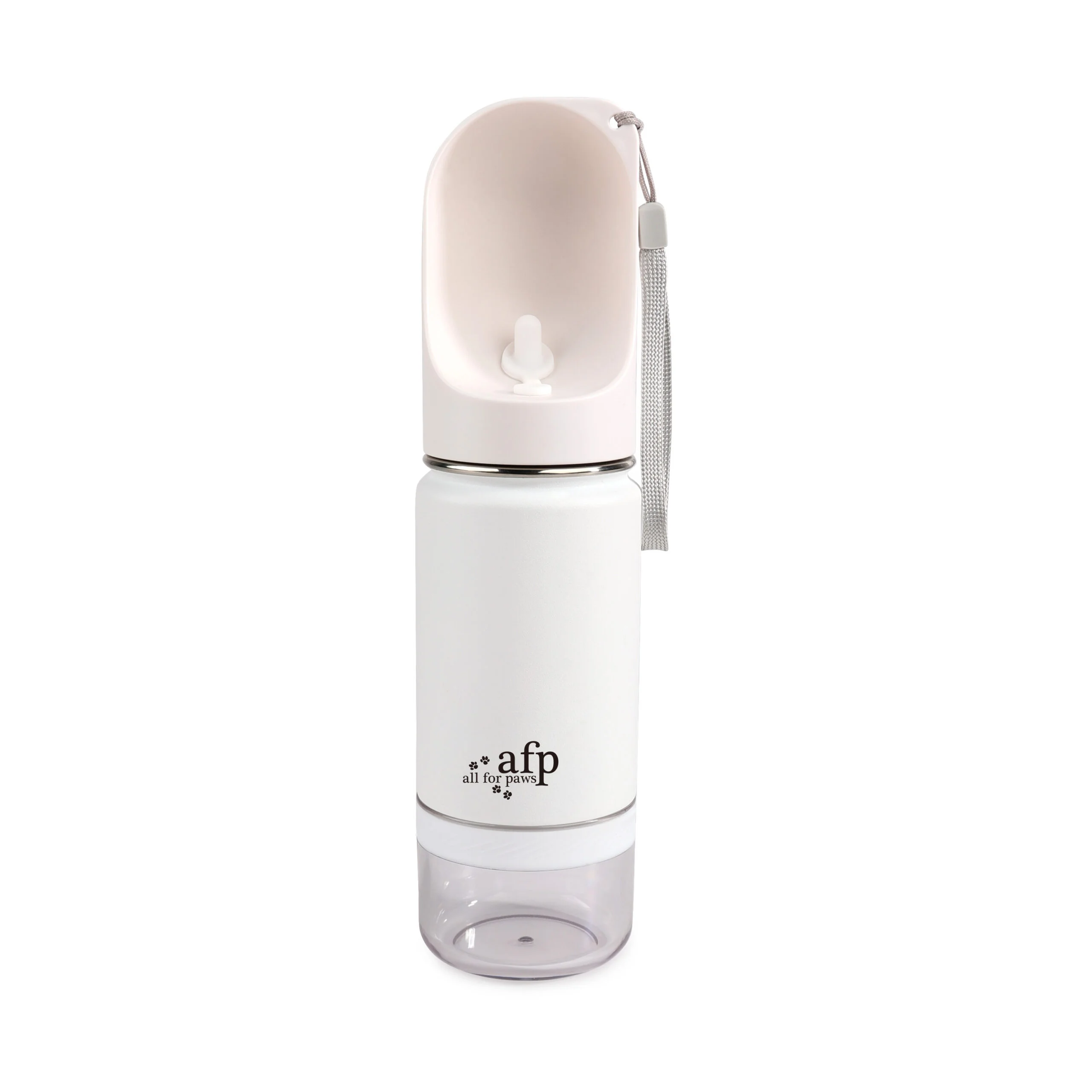 AFPH05719.jpg Gourde pour chien avec écuelle et compartiment à friandises, 414 ml – AFP 2 In 1 Stainless Drinking Bottle – Image 1