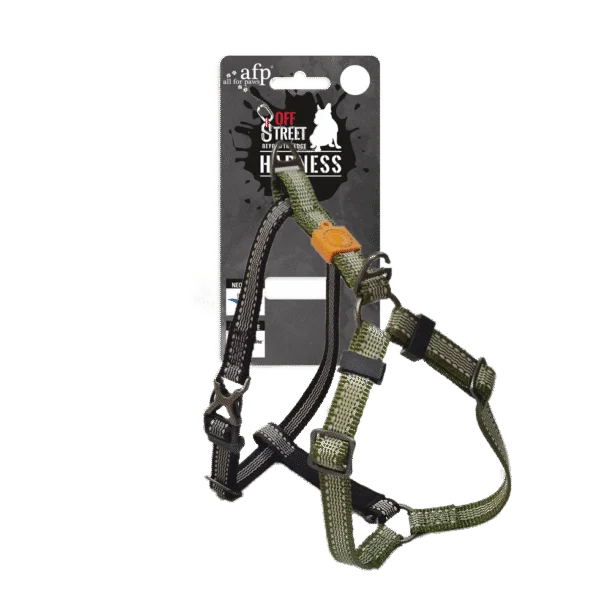 Harnais anti traction pour chien, déperlant, vert olive, taille XL, 70 à 100 cm – AFP Off Street