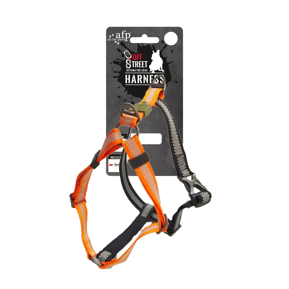 AFPH07027.png Harnais anti traction pour chien, déperlant, mandarine, taille L, 62 à 80 cm – AFP Off Street – Image 1
