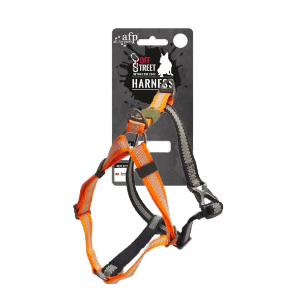 Harnais pour chien anti traction, déperlant, mandarine XL, 70 à 100 cm – AFP Off Street