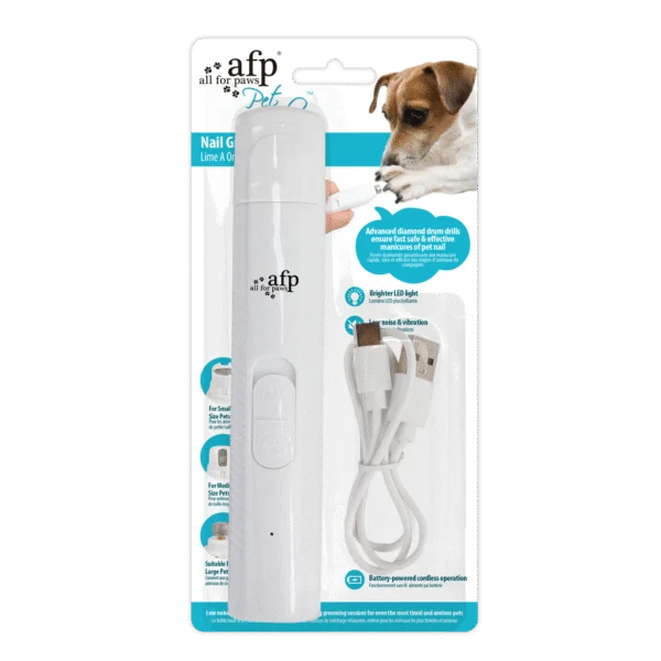 Meuleuse à griffes pour animaux à piles avec 2 capuchons – AFP Pet Salon Nail Grinder