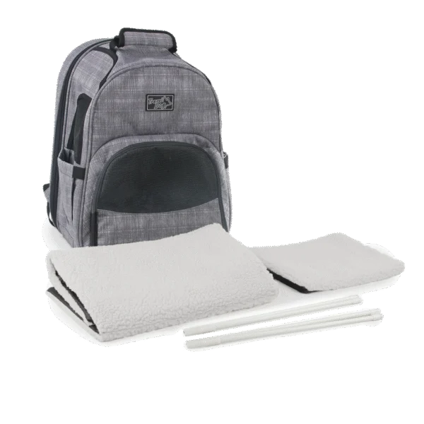 Sac à dos extensible pour chien avec mesh, 46 x 30 x 20 cm – AFP Travel Dog - Expandable Backpack Carrier