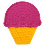 Tapis de léchage pour chien en forme de glace avec ventouses, 20 x 17,5 cm – AFP Chill Out - Ice Cream Lick Mat – Image 2