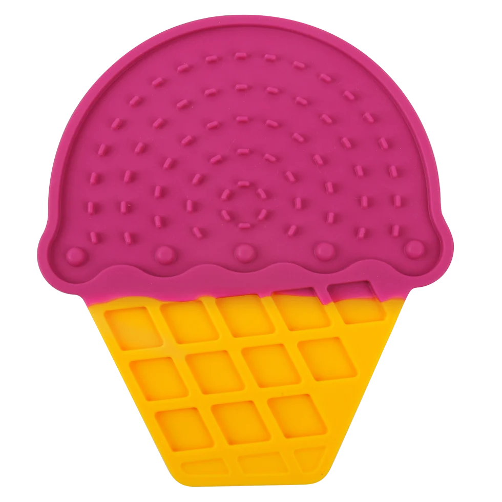 Tapis de léchage pour chien en forme de glace avec ventouses, 20 x 17,5 cm – AFP Chill Out - Ice Cream Lick Mat – Image 2