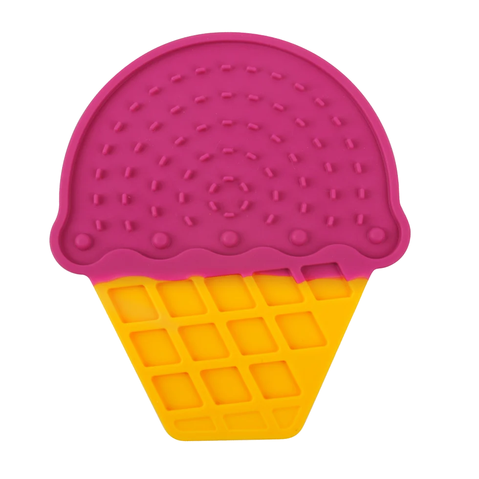 Tapis de léchage pour chien en forme de glace avec ventouses, 20 x 17,5 cm – AFP Chill Out - Ice Cream Lick Mat – Image 1