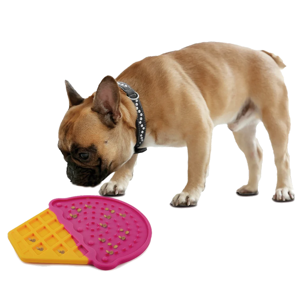 Tapis de léchage pour chien en forme de glace avec ventouses, 20 x 17,5 cm – AFP Chill Out - Ice Cream Lick Mat – Image 3