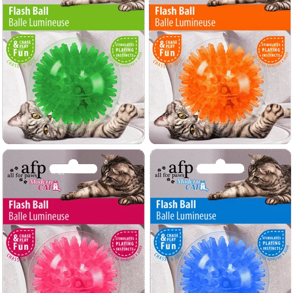 Balle en caoutchouc pour chat, clignote au mouvement, 5 cm – AFP Modern Cat Flash Ball